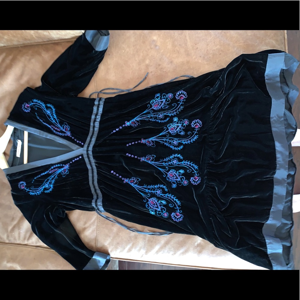 Johnny Was Midnight Blue Dress